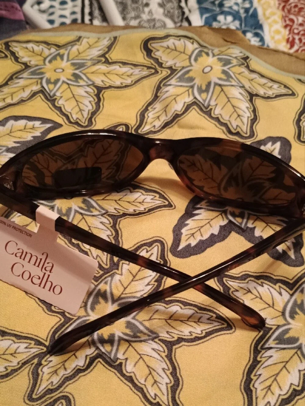 NWT Camila Coelho Tortoise Shell Oval Slim Silhouette Sunglasses